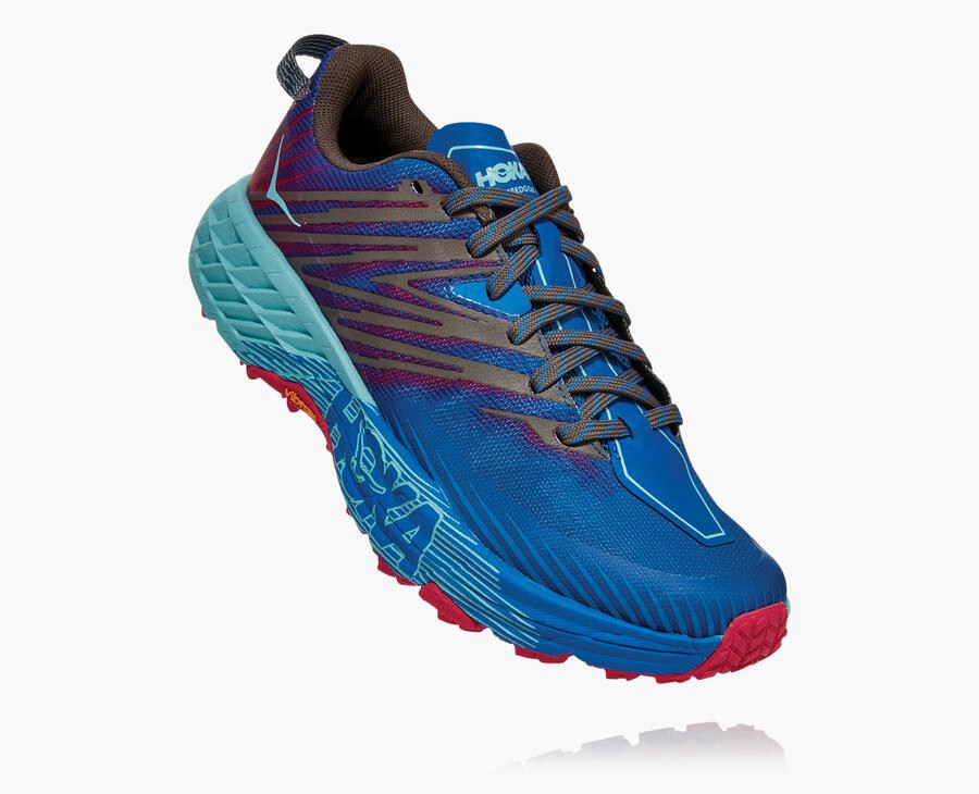 Hoka Australia One One Speedgoat 4 - Womens Trail Shoes Blue - JOTGP-9628